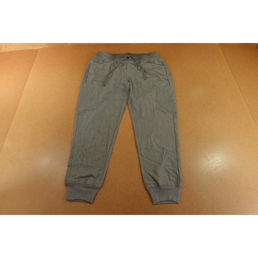 Mandala Womens Petite Medium Gray Equa-Tek Comfort Jogger Pants Inseam-25.5 in